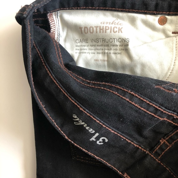 J. Crew Toothpick Jeans - Dark Ankle - 31 - Picture 5 of 5
